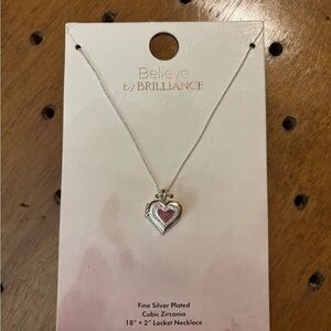 Silver Heart Locket Necklace
